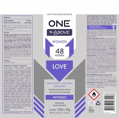 Deo Above Love (Deo Ant One By Above Love Women   Ficha)